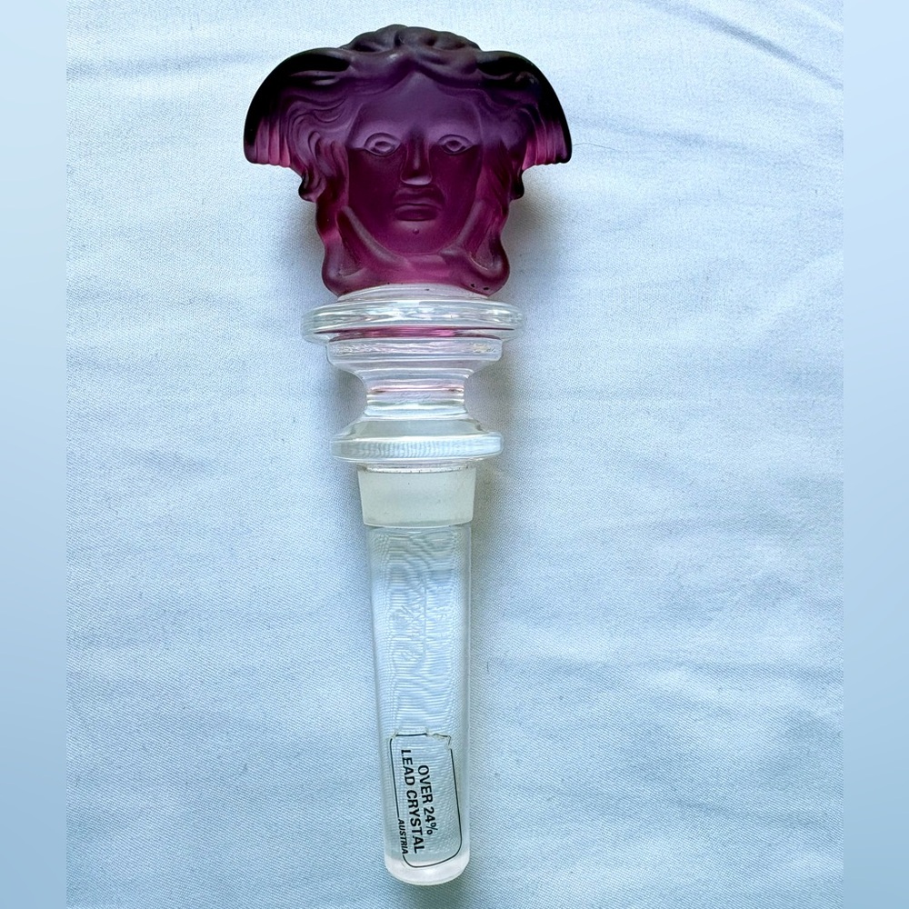 Versace x Rosenthal Medusa Crystal Bottle Stoppers SET of 3, all NEW - Picture 5 of 13